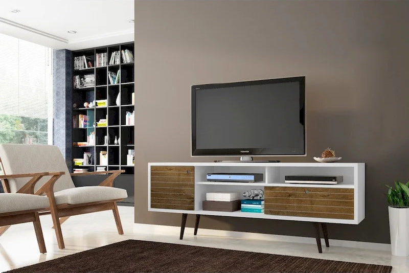 Manhattan Comfort Liberty 70.86 In. Mid Century-Modern Media Cabinet Console